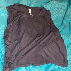 athletic wear lavender gray color cropped tee